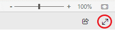 Image of expand icon circled in red.