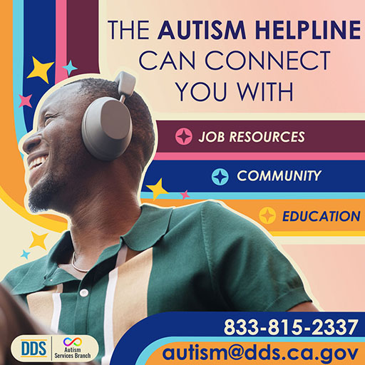 The Autism Helpline can connect you with Job Resources, Community, Education