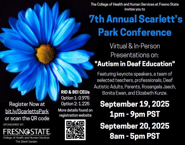 7th Annual Scarlett's Park Conference Flier