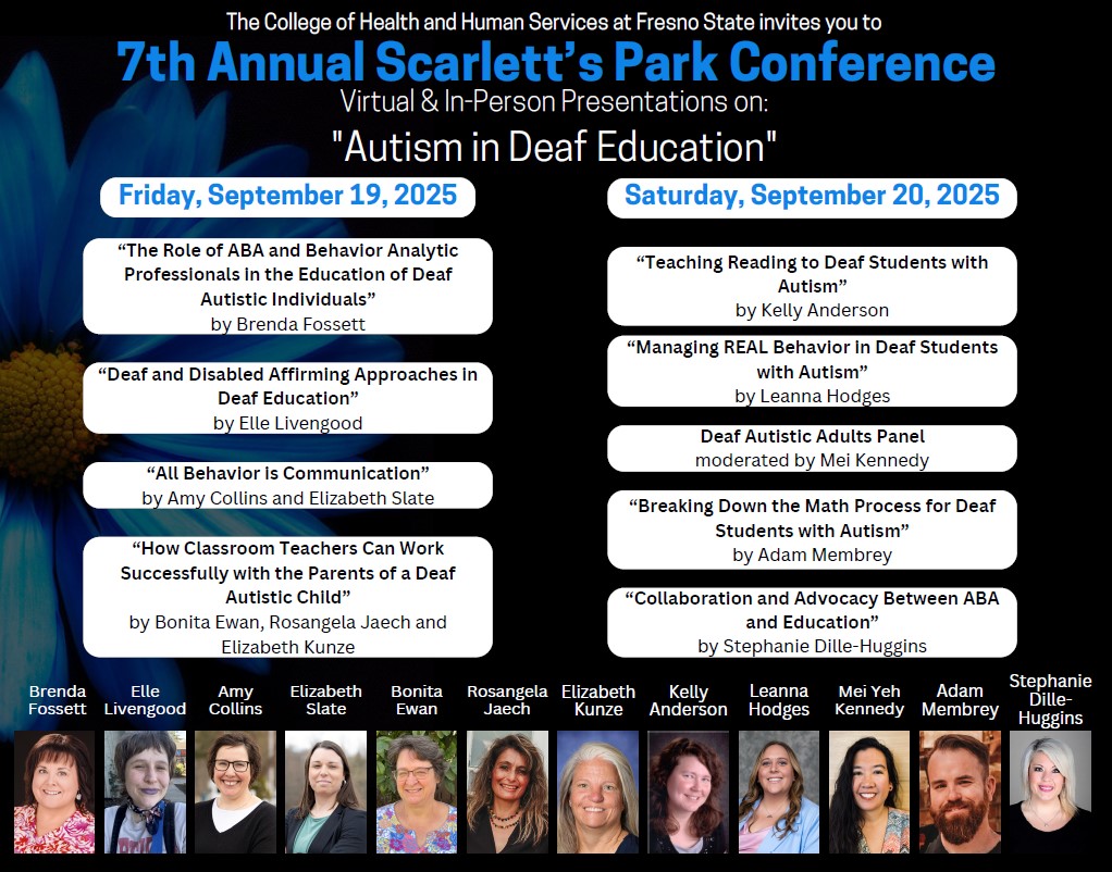 7th Annual Scarlett's Park Conference Schedule Flier