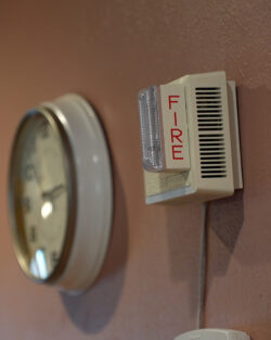 Fire alarm and wall clock