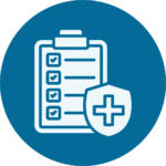 Icon of a checklist and medical cross