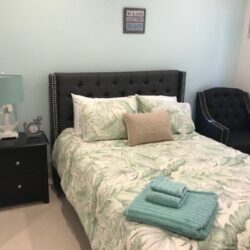 A furnished bedroom inside an ICF/DD home in Reseda.