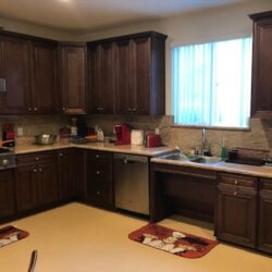 The kitchen of an ICF/DD home in Reseda.