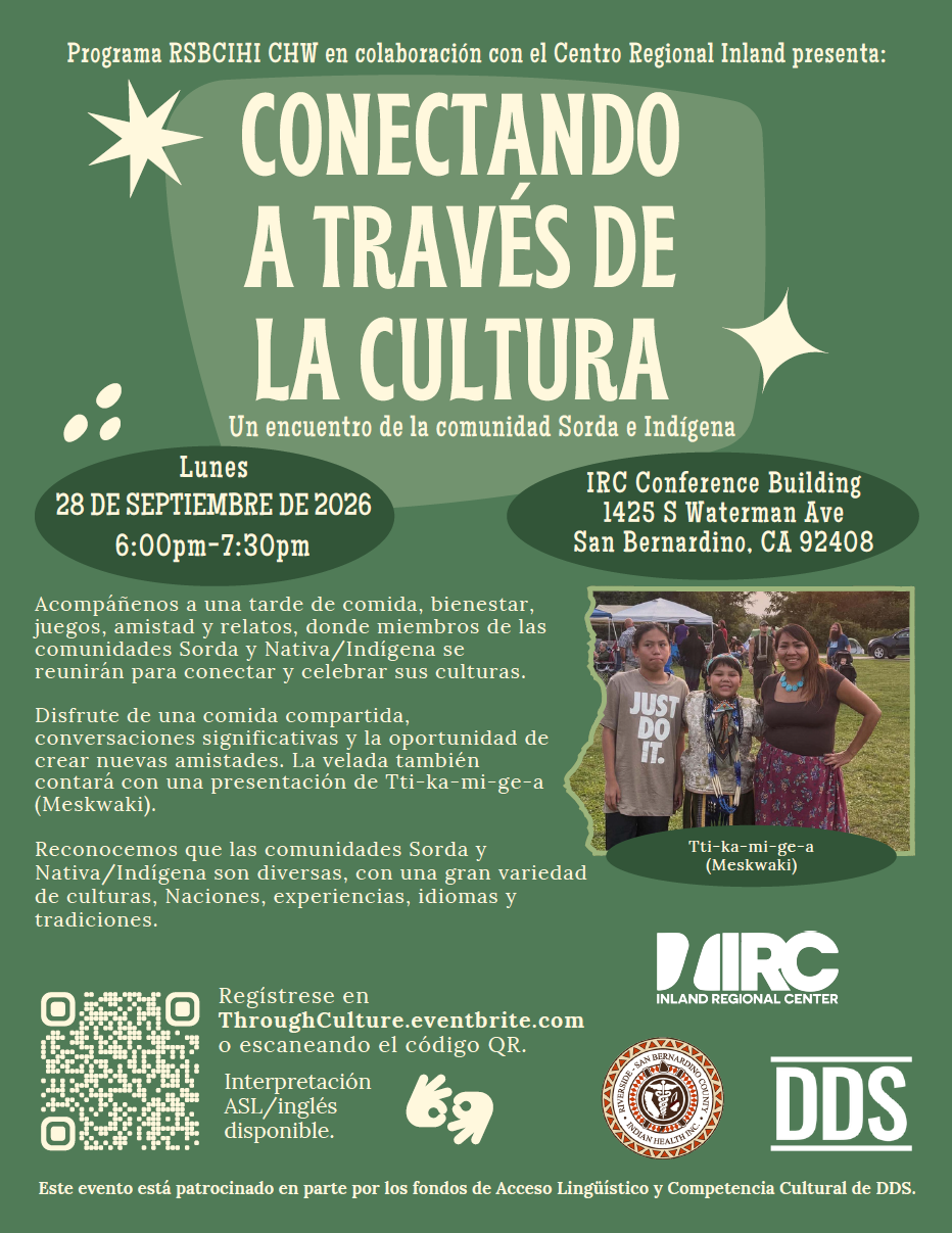 Connecting Through Culture Flier in Spanish